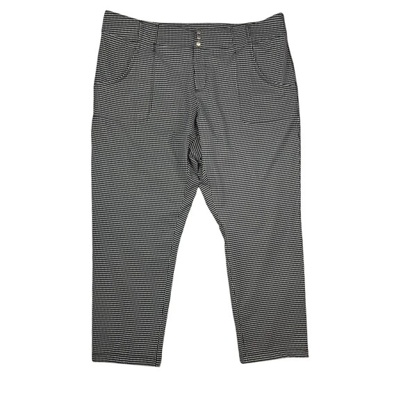 JoFit Playoff Golf Pants  Women's 16  Activewear  Back Slit  Navy / White Check - Picture 2 of 14